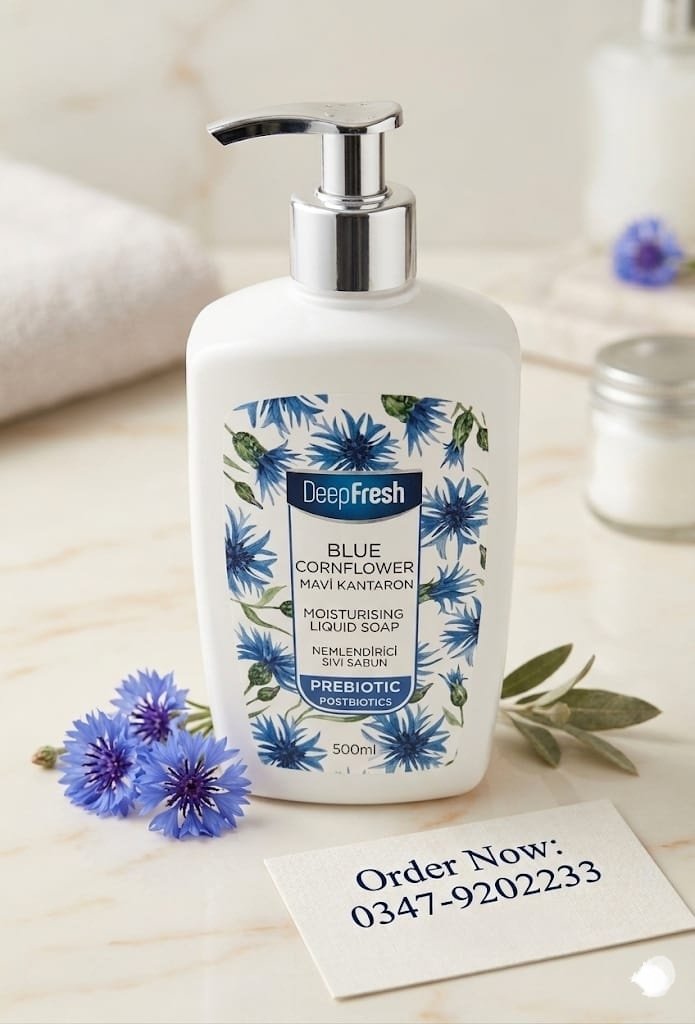 Deep Fresh Moisturising Liquid Hand Soap Blue Cornflower 500mL