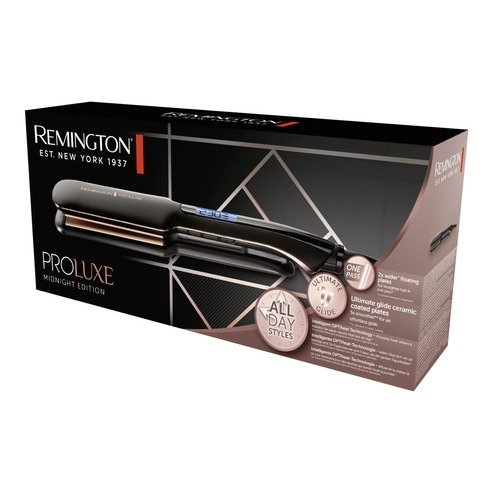 REMINGTON PROLUXE MIDNIGHT WIDE PLATE HAIR STRAIGHTENER S9150B