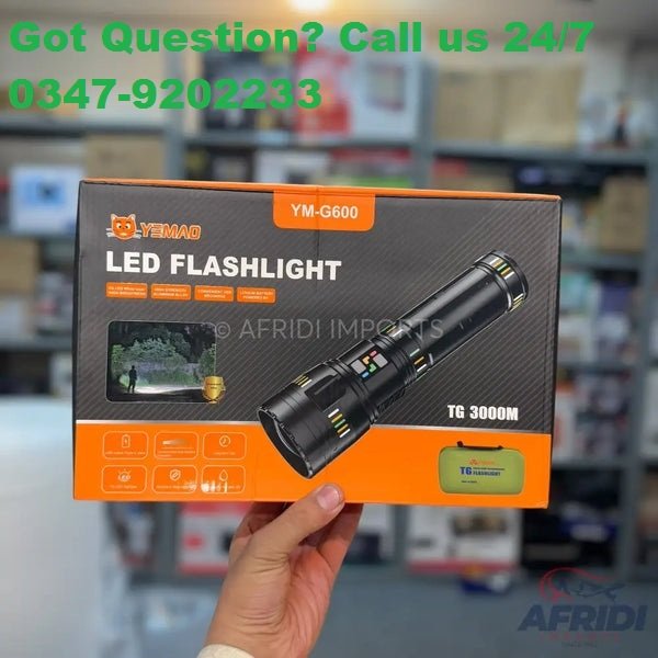 3KM LED Flashlights Yemao Powerful Long Range Super Led Flashlight - Torch YM-G600