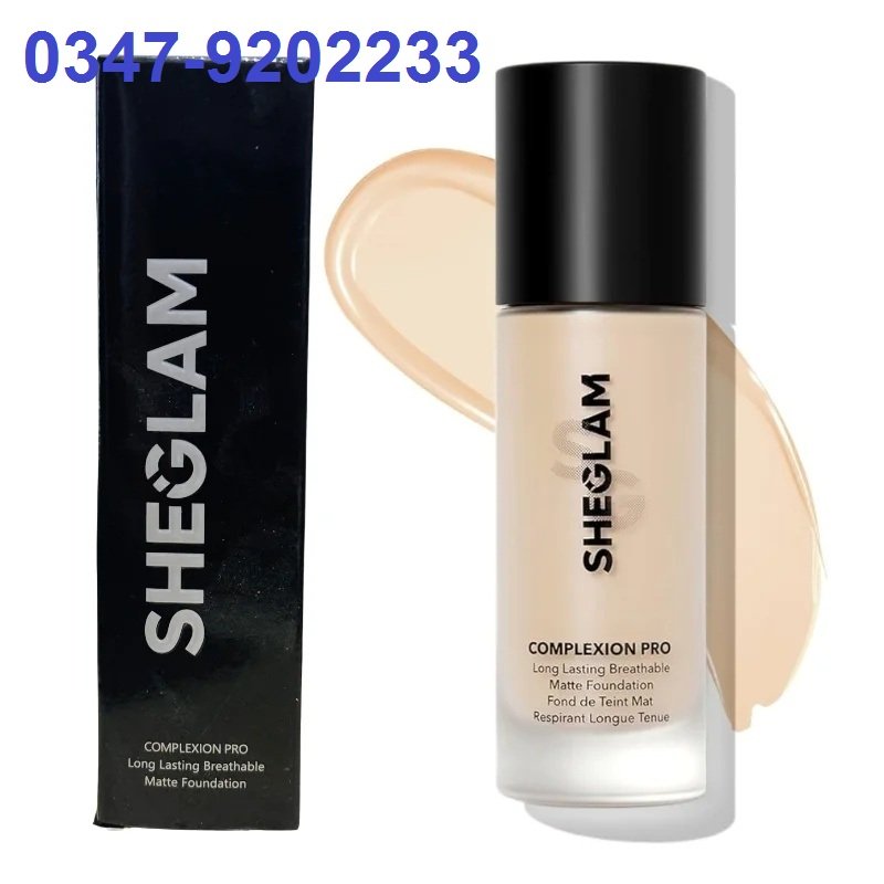 SHEGLAM Full Coverage Foundation Makeup Long Lasting Waterproof Matte Dewy Liquid Foundation - Nude