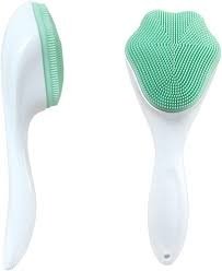 Silicone Face Scrubber Exfoliating Brush Manual Handheld Facial Cleansing and Blackhead Scrubber, Soft Bristles Waterproof for Face Skincare