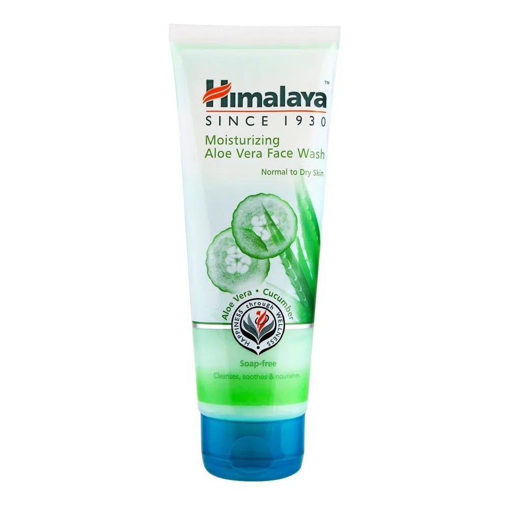 Himalaya Moisturizing Aloe Vera Face Wash, Soap Free, Normal To Dry Skin 100ml