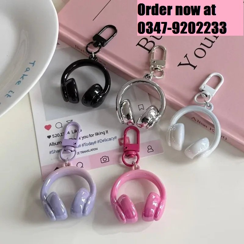 Miniature Headphone Keychain