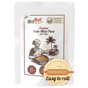MilHut Organic Kodo Millet Atta 500g – Positive Millet Flour | Easy roti rolling