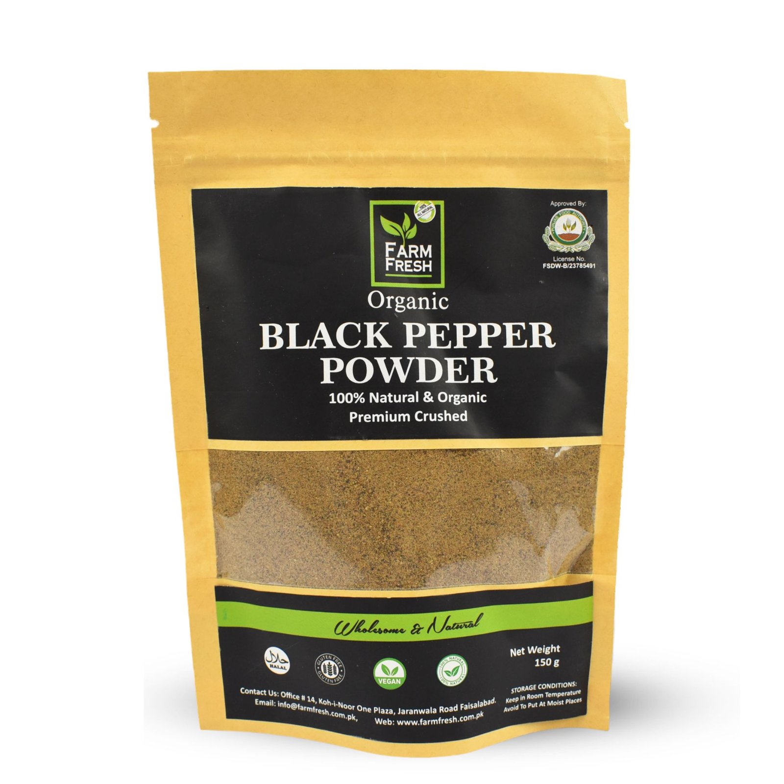 Organic Black Pepper Powder ( Kaali Mirch Powder ) – 150 g