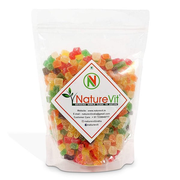 NatureVit Jelly Bites – Sweet-Coated, Brightly Coloured Fruity Candies 300G