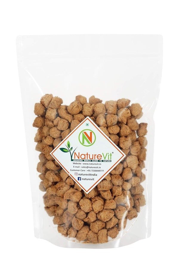 NatureVit Soya Chunks | Soyabean Wadi | High Protein Meat Substitute | Veg Soya Nuggets 500G