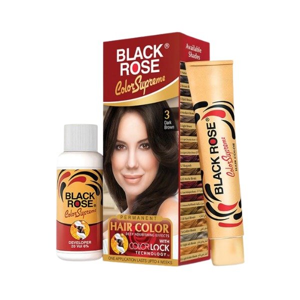 Black Rose Hair Colour No 3 Dark Brown