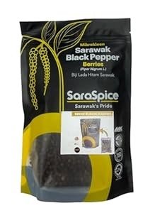 World Renowned Sarawak Black Peppercorns, Imported Direct from Malaysia (200g)