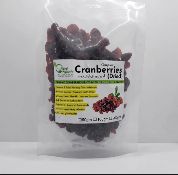 Organic Dried Cranberries 250gm