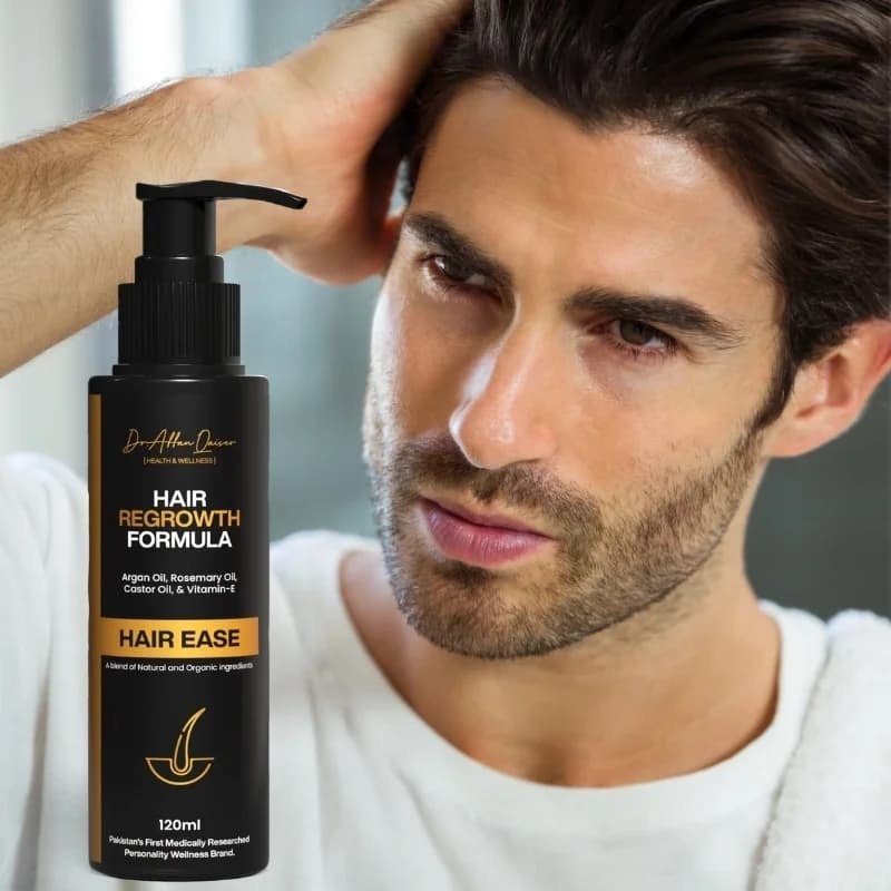 Ease – Natural Hair Regrowth & Nourishment Oil | Strengthens Roots & Reduces Hair Fall (120ml) Herbal hair oil for regrowth, thickness, and scalp nourishment