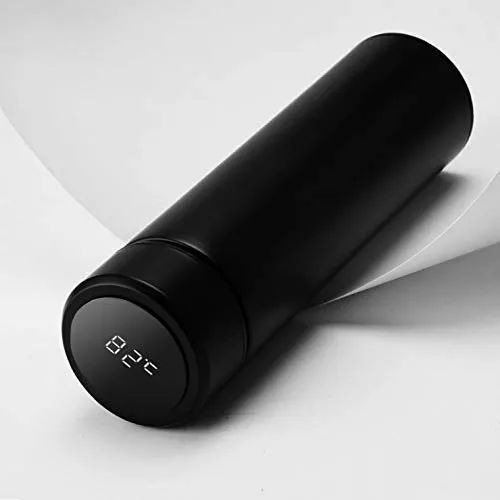 Temperature Display Thermos Water Bottle 500ML Stainless Steel Insulated Hot and Cold Flask with LED Display (Random Colors) Smart LED thermos bottle