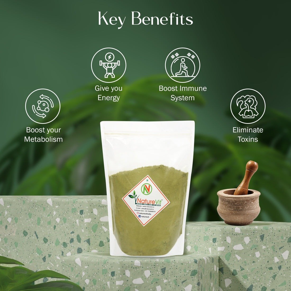 NatureVit Organic Wheatgrass Powder 200g