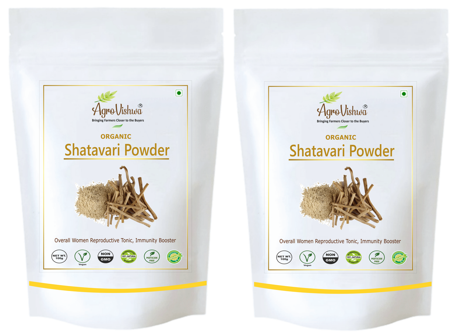 Agrovishwa Organic SHATAVARI Powder | Ayurvedic Female Tonic| Balances Hormones, Period Problems | Must for working women professionals (200g)