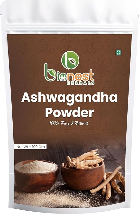 Bionest Herbals Ashwagandha Powder - 100 gm | Indian Ginseng | Asgandh | Amukkira | Vajigandha | Stress Relief & Vitality | Natural Adaptogen