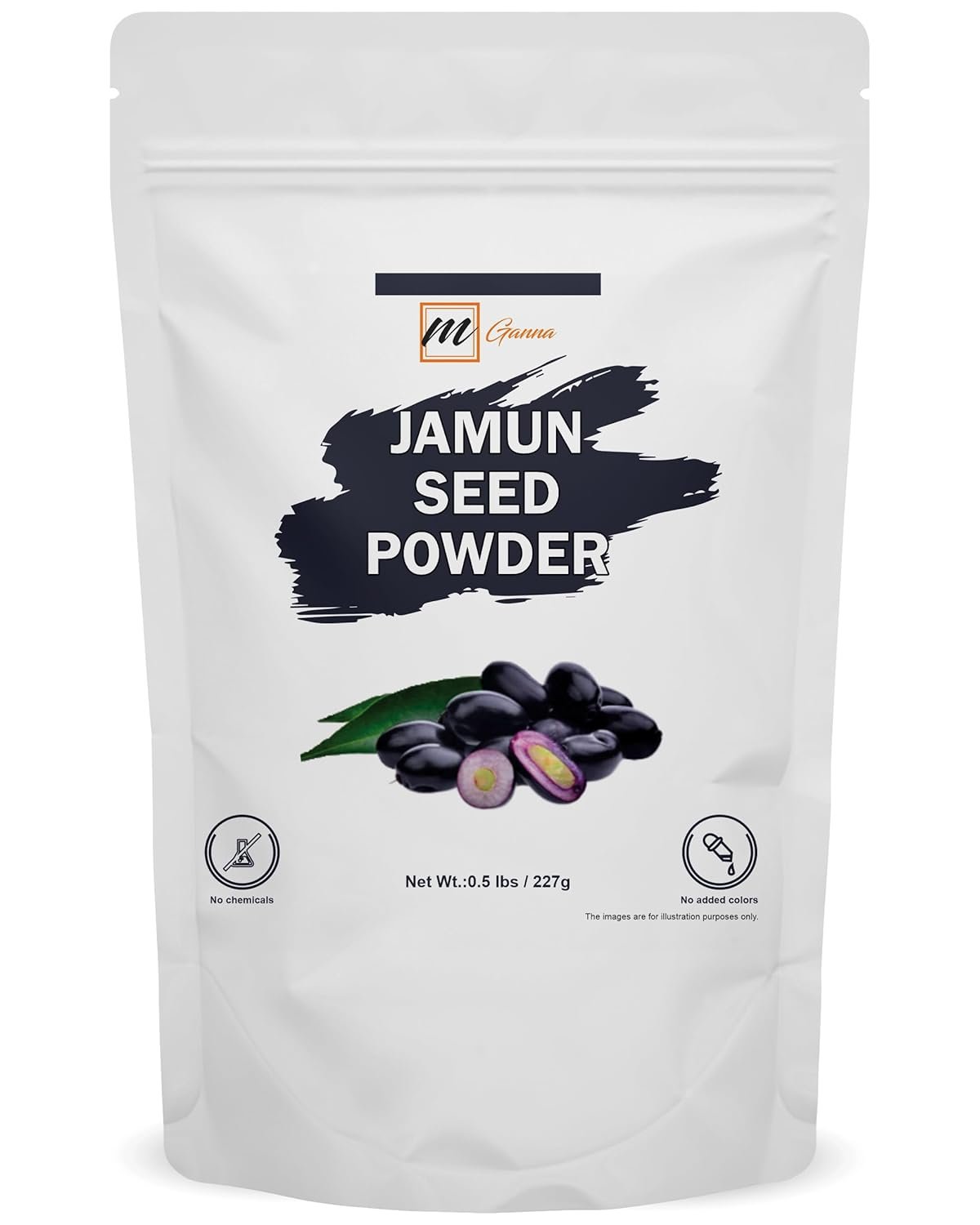 100% Natural Jamun Seed/Eugenia Jambolana Powder for Skin and Health Care 0.5 LBS / 227 GMS