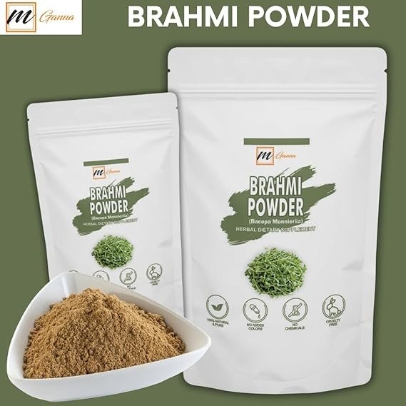 100% Pure and Natural Brahmi Powder 0.22 LBS / 100 GMS | Bacopa Monnieri Powder for Hair and Health