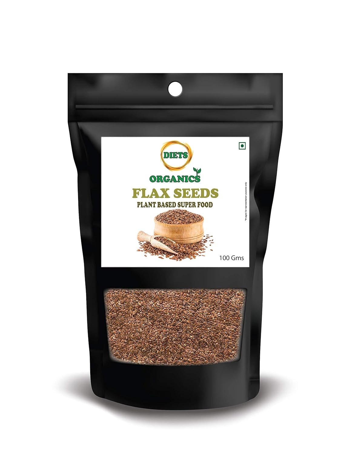 DIETS ORGANICS Flax Seeds - 100 GMS for Eating -100 Grams