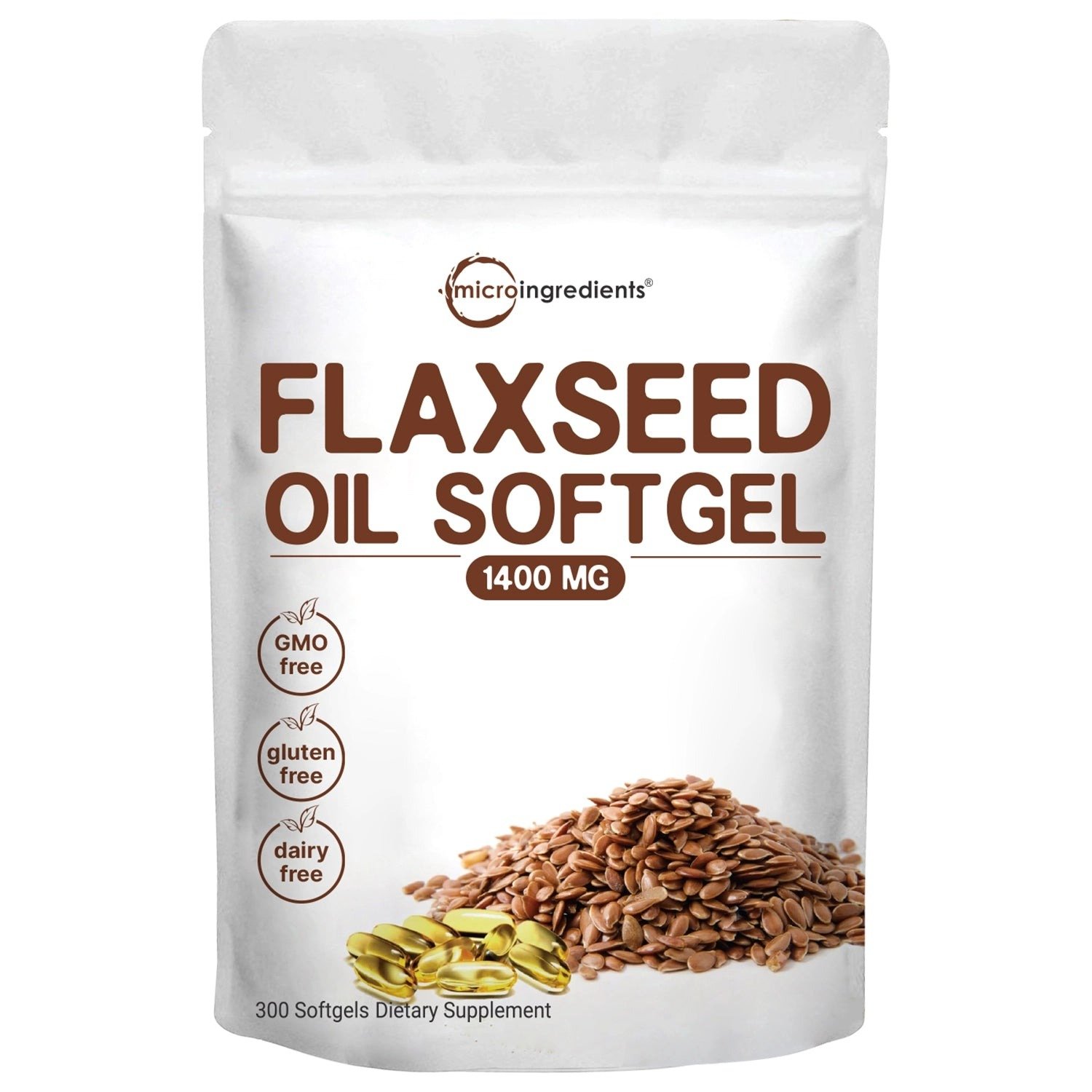 Micro Ingredients Flaxseed Oil Softgels