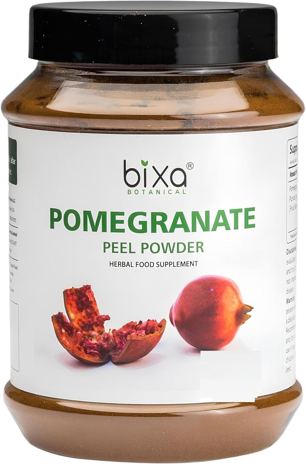 bixa BOTANICAL Pomegranate Peel Powder | Herbal Tea, Skincare & DIY Beauty | Punica Granatum, Ayurvedic Herbal Supplement | Gluten Free, Non-GMO, Steam Treated, Vegan, 100%