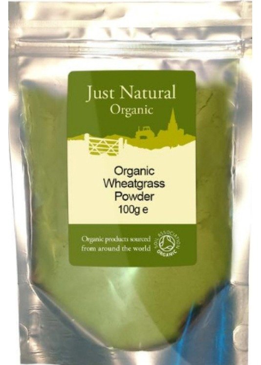 Just Natural Organic Wheatgrass Powder Nutrient-rich Smoothie Add-on 100g Boosts Immunity Detoxifies Enhances Energy