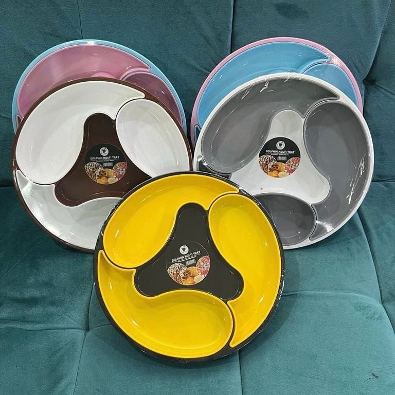 4 Compartment Dolphin Dry Fruit Tray Serving Trays