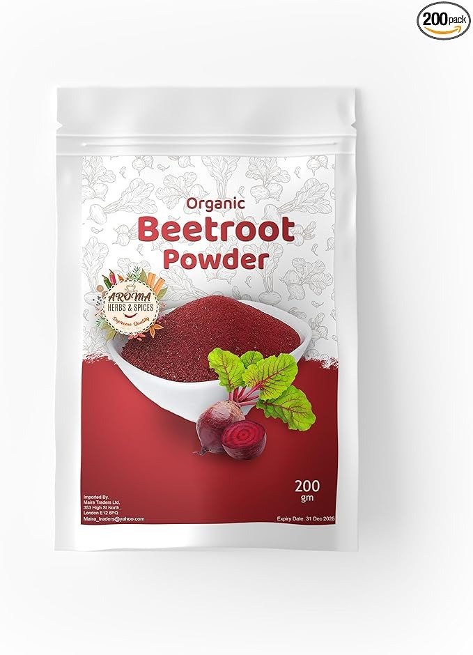 Organic Beetroot Powder | 100% Natural | Perfect for Smoothies and Health Drinks | Rich in Nutrients | Premium Quality | 200g