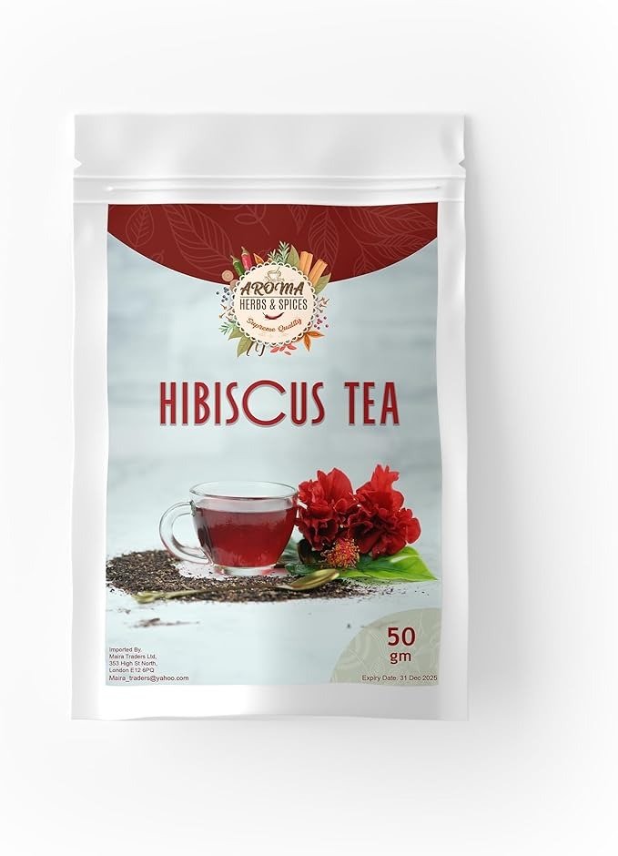 Hibiscus Tea Organic | Dried Hibiscus Flowers | Ideal for Infusions and Iced Tea | Detox and Refreshing | Premium Quality | 50g