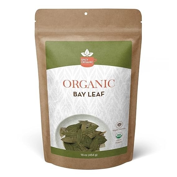 SPICY ORGANIC Bay Leaf (Indian Tej Patta)- 100% Pure USDA Organic - Non-GMO, Gluten-Free -