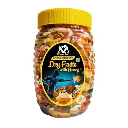 ORGANOMART Dry Fruits Mixture with Honey (500 gm)