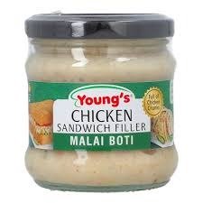 Young's Chicken Sandwich Filler Malai Boti 275g