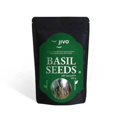 Jivo Raw Basil seeds, Pumpkin Seeds & Flax Seeds - 250g