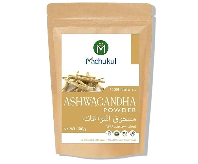 MADHUKUL Ashwagandha Powder | Ayurvedic Support for Stress, Mental Calmness & Anxiety Issues(100 gm)