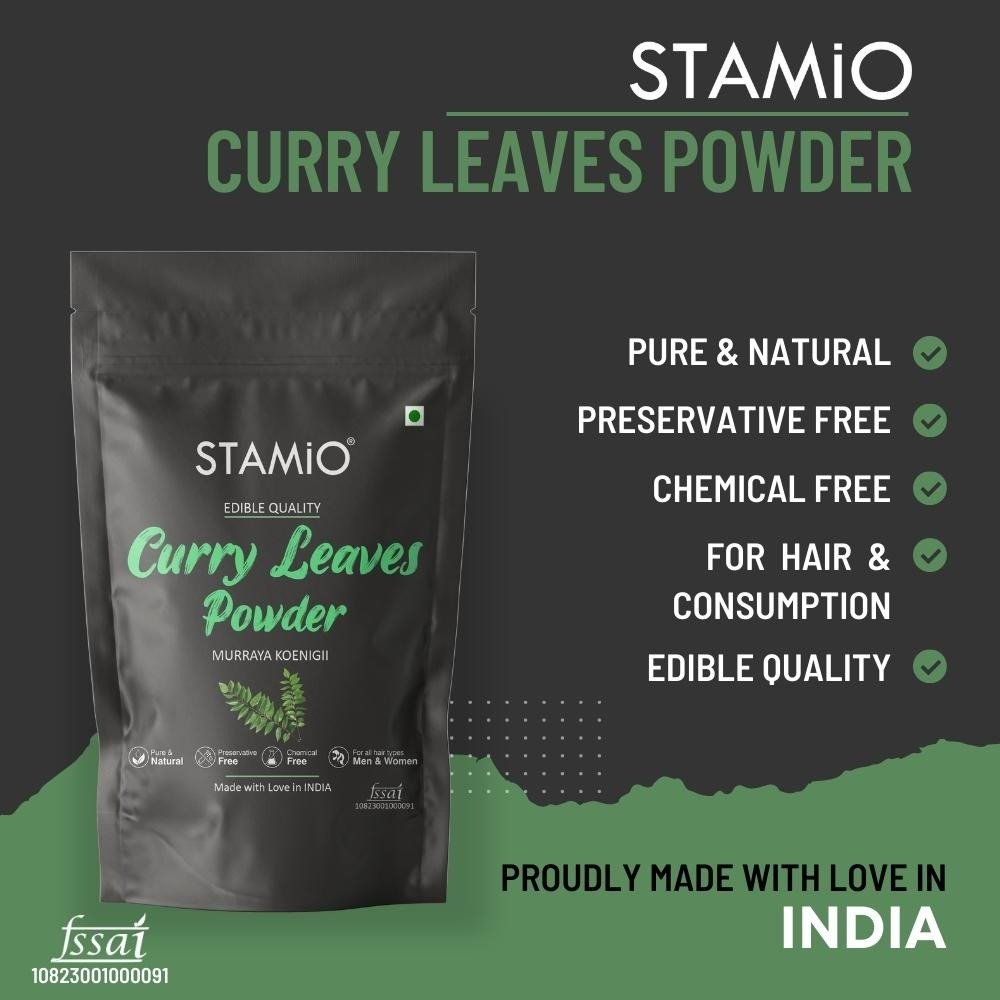 Curry Leaves Powder for Hair, Eating IN STOCK