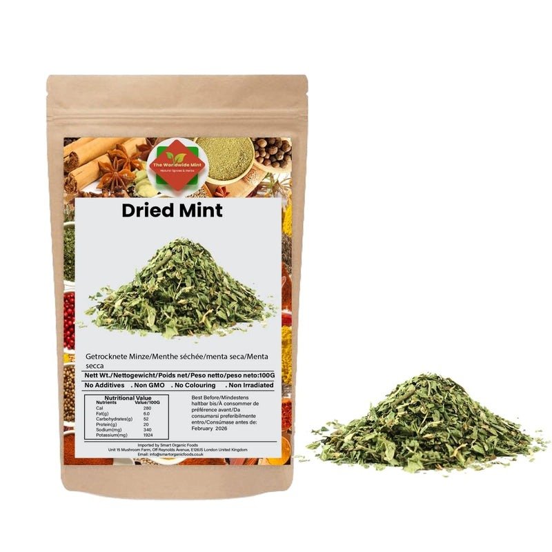 Dried Mint Leaves (100g/3.52oz) | Mint Leaves | Dried Mint | Premium Quality | 100% Natural | No Additives