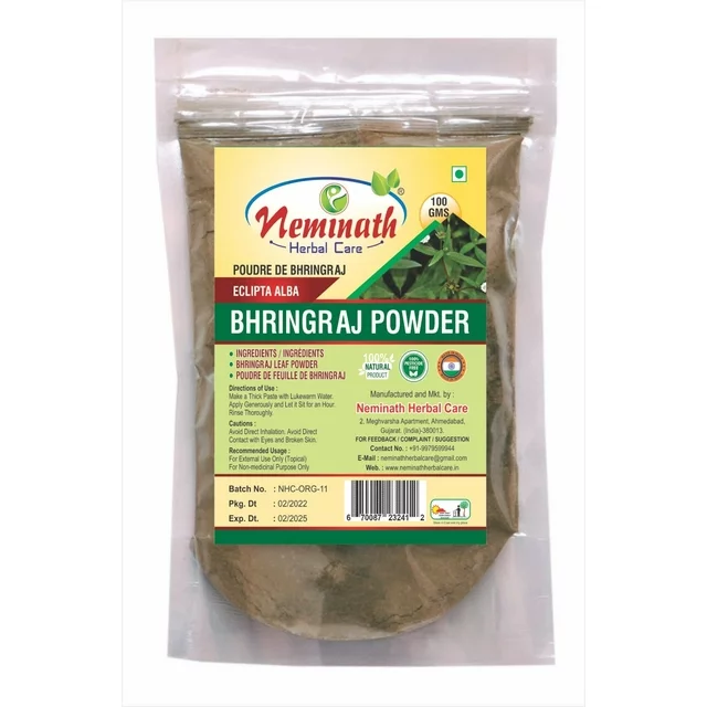 Bhringraj Leaves Powder for FIGHTING HAIR FALL (ECLIPTA ALBA) (100 Grams/0.22 Lb)
