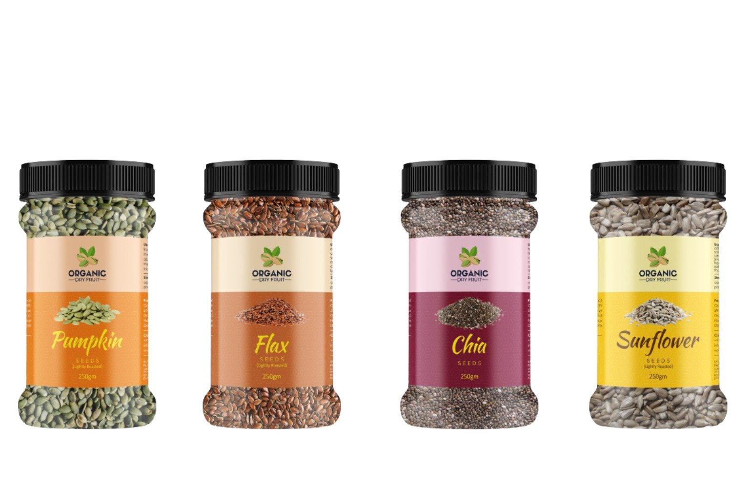 Organic Dry Fruit Premium Quality Seeds Combo (Chia Seeds 250G Flax Seeds 250G Pumpkin Seeds 250G Sunflower Seeds 250G)