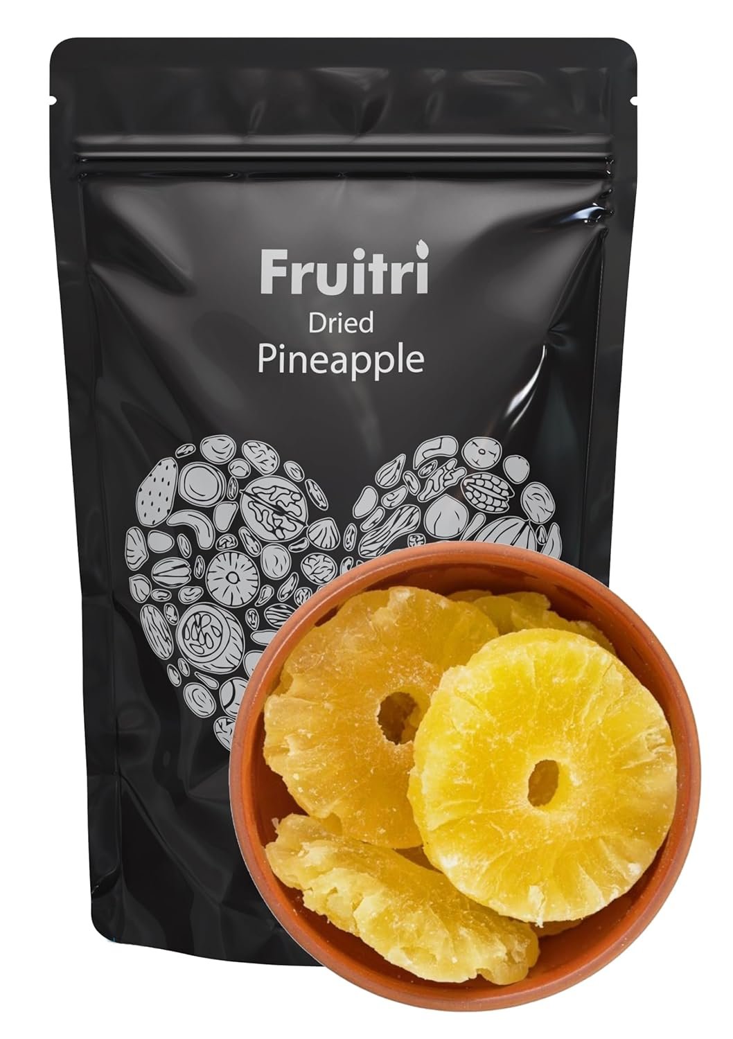 Fruitri Premium Dehydrated, Dried Pineapple Slices 250 grams