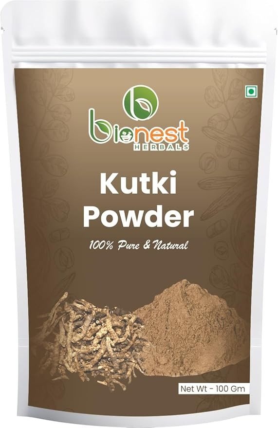 Bionest Herbals Kutki Powder - 100 gm | Picrorhiza Kurroa | Katuki | Kutaki | Liver Detox & Blood Sugar Support | Ayurvedic Herb