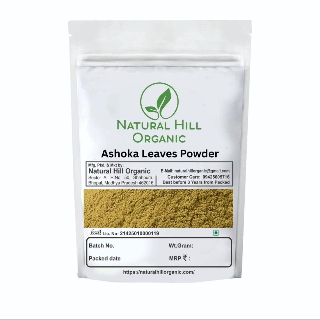 Natural Hill Organic Ashoka Leaves Powder-150g-Herbal Mixes & Wellness Teas-Pure-No Mixing-No Presservative -Airtight Ziplock Pouch