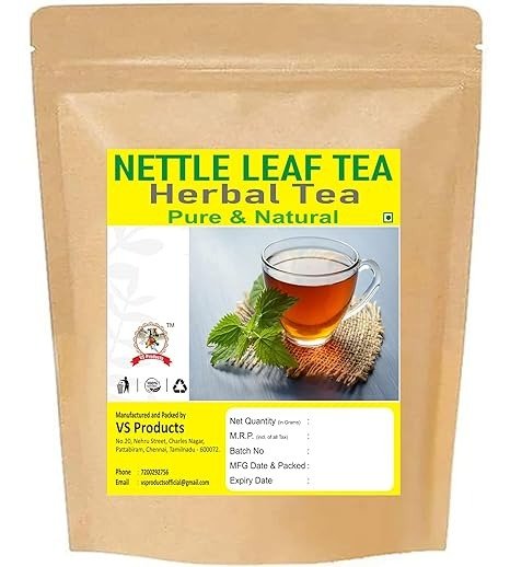 VS Products Nettle Leaf Tea,100g, Helps with Kidney Detox, Blood Sugar, Blood Purify, Stinging Nettle Tea, Himalayan Nettle Tea,(Pack of 1 X 100gm)