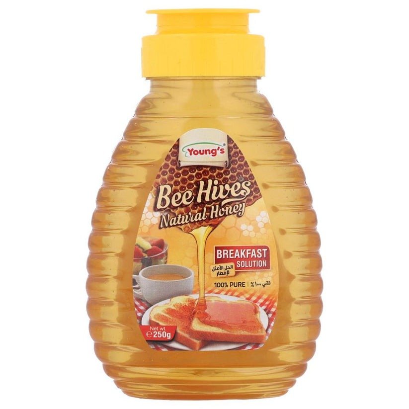 YOUNGS BEE HIVES HONEY BOTTLE 250 GM SKU:AFP-000108478