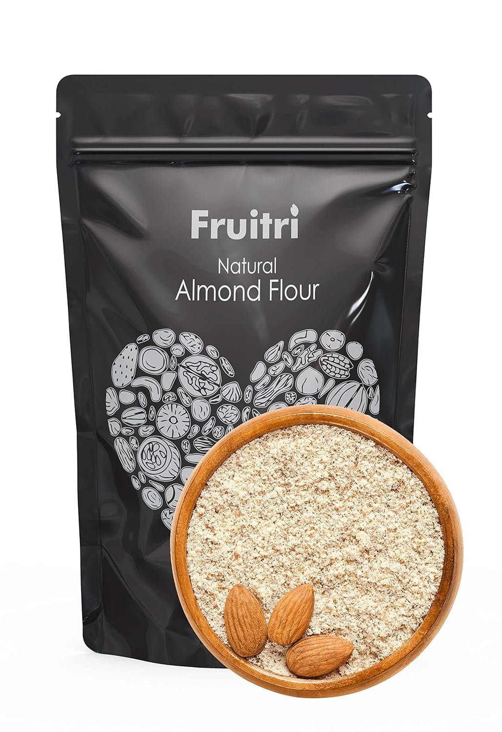 Fruitri Freshly Ground Natural Almond Flour 200 grams Fine Almond Flour, Gluten Free, Low Carb, Unblanched,