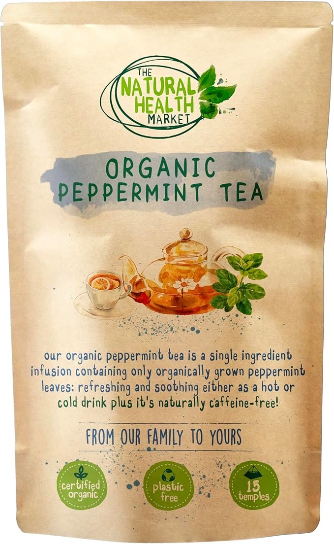 The Natural Health Market Organic Peppermint Tea Bags 15
