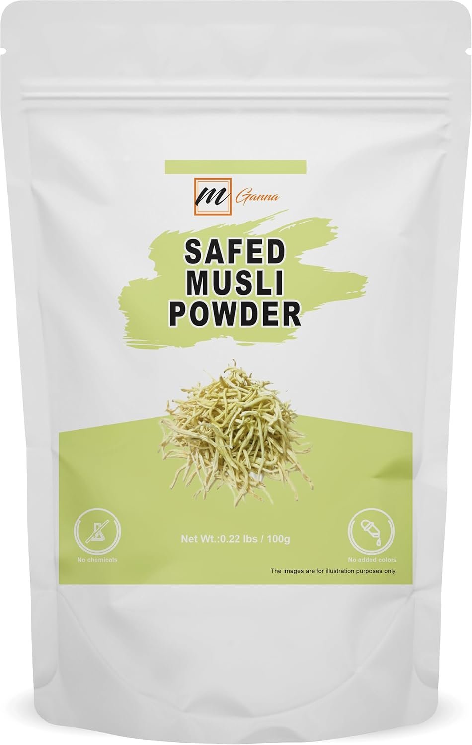 100% Natural Safed Musli/Chlorophytum Borivilianum for Strong and Healthy Body 100 GMS