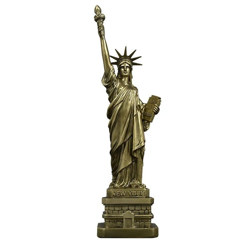 Statue of Liberty Wholesale Gold and Silver High Quality Home Desktop Decor Accessories figurine Furniture Decoration Sculpture