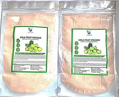 QYKKARE Premium Amla Fruit Powder for Hair Growth 100% Natural Pack of 2 (100gmX2)