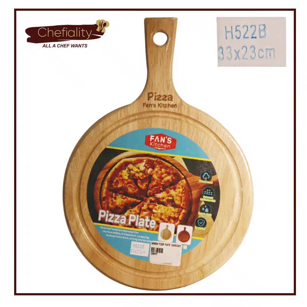 Wooden Pizza Plate 33cm X 23cm
