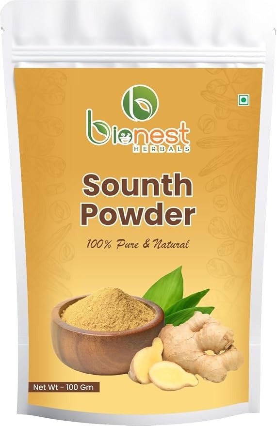 Bionest Herbals Sounth/Ginger Powder - 100 gm | Dry Adrak | Soonth | Shunthi | Inji| Digestive Aid & Culinary Spice | Natural Remedy | Perfect for Cooking, Baking & Health