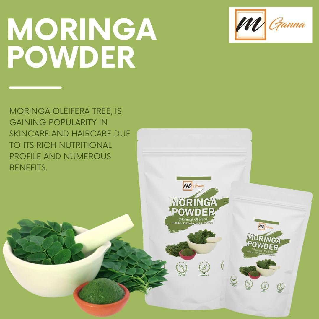 100% Natural Moringa/Moringa Oleifera for Health Skin and Hair Care 227 GMS / 0.5 LBS